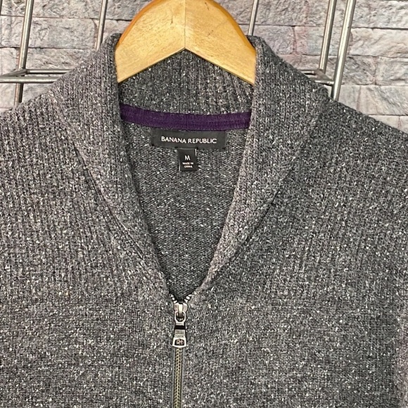 🔥Banana Republic Sweater Mens Cardigan Full Zip Size:Medium🔥 - Picture 2 of 15